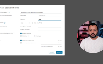Setup automatic configuration backup schedule for VMware vCenter 8